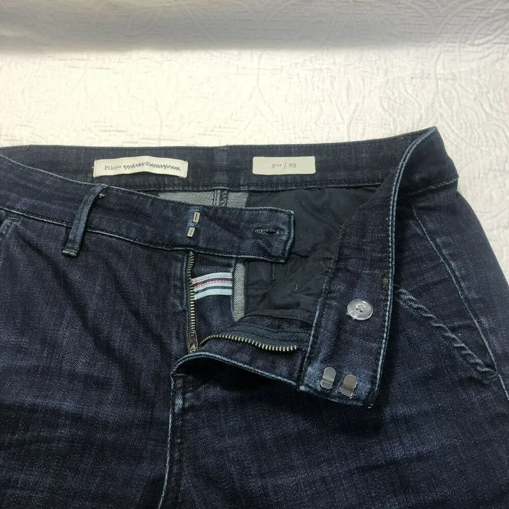 Pilcro Anthropologie Jeans Flare Denim Raw Hem & Pockets Womens Size 29